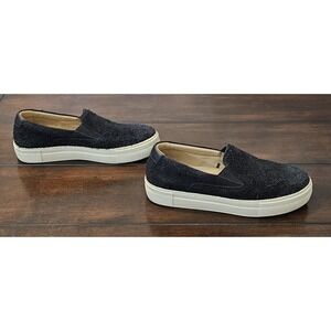 H&M ATELIER Brushed Suede Slip On Shoes Men's Size 10 Black Leather